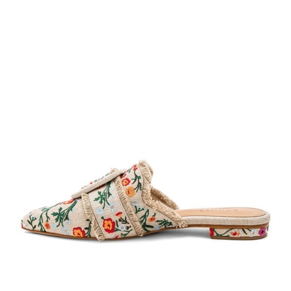 Schutz Maiara Floral Linen Mules Slides 5.5 NWT - Picture 5 of 5